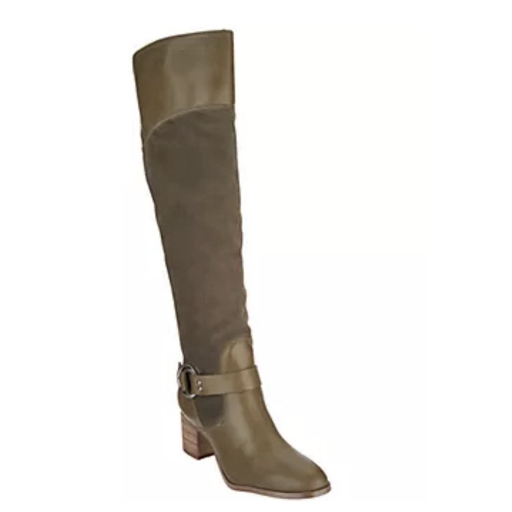 Marc Fisher Leather/ Suede Medium Calf Over the Knee Boots 6.5M